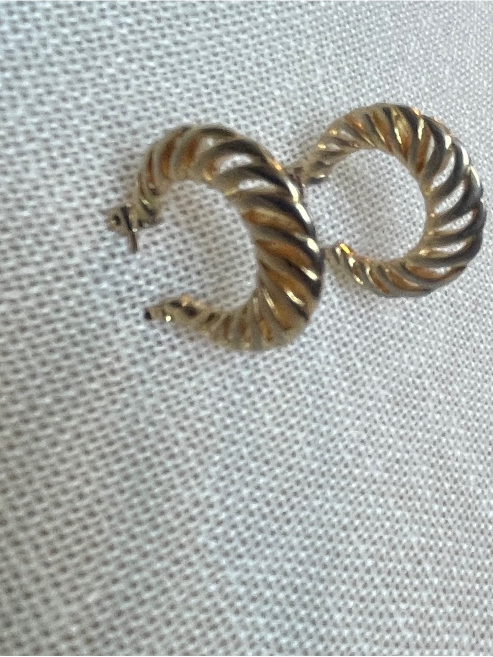 Gold-Tone Twisted Open Weave Hoop Earrings - Women Jewelry